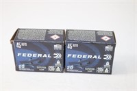 (2) Boxes Federal Syntech Defense .45auto