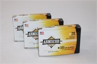 (3) Boxes ARMSCOR 300AAC Blackout FMJ