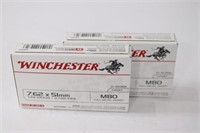 (2) boxes Winchester 7.62x51. M80. 40 rounds