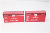 (2) Boxes FIOCCHI 38Wad Cutter. 148gr.100 rounds
