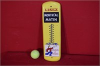 Thermomètre "Montréal matin" / 17 x 5