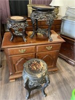 3 antique Chinese stands