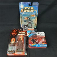 3 x Star Wars Figures & Vehicle NIB