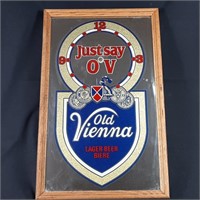 Vtg Old Vienna Mirror Wall Clock