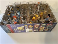 Collection of 24 Pepsi Cartoon Character Glasses