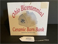 Ohio Bicentennial Ceramic Bank Barn