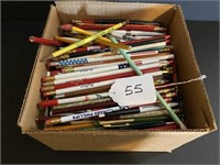 Box of Advertising Pencils & Pens