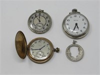 ASSORTMENT OF VINTAGE POCKET WATCHES & PENDANT: