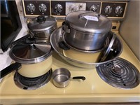 Assorted Pots/ Pans & Contents of Cabinet