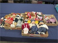 FOUR BOXES OF ASSORTED DOLLS,