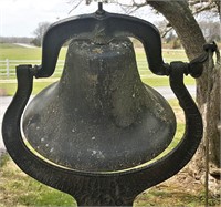 Old Cast Iron School Bell