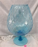 Empoli Glass blue large brandy Snifter/vase