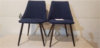 2 upholstered chairs- blue