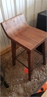 Solid wood barstool