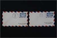 US Stamps #C20 First Day Covers X 2