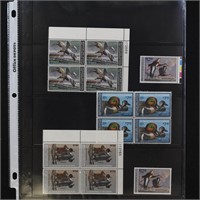 US Stamps Duck Stamp Group, Multiples & Singles
