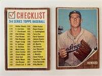 1962 Topps Baseball Cards - Frank Howard and Check