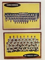1962 Topps Baseball Cards - Millwaukee Braves, San