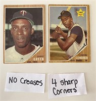 1962 Topps Baseball Cards - Lenny Green, Donn Clen