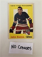 1959-60 Topps Hockey Card - John Hanna