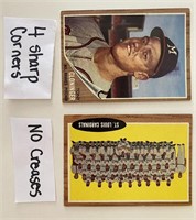 1962 Topps Baseball Cards - St. Louis Cardinals, T