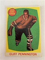 1959-60 Topps Hockey Card - Cliff Pennington Rooki
