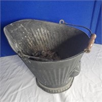 Galvanized coal bucket