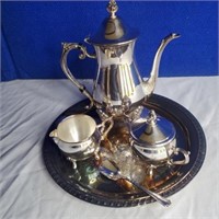 Leonard silver plate tea service