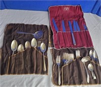 Assorted silver plate flatware