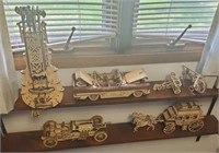 Collection of wooden models