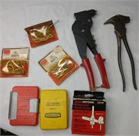 Drill bits, pliers, rivet gun