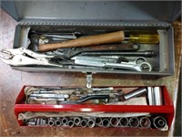 Craftsman tool box full of sockets, wrenches, misc