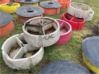 (6) No Covers Mineral Feeders Tubs