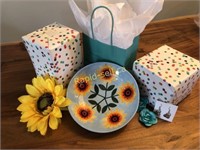 Sunflower Pottery and Purse Earrings