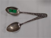2 Steiff Sterling silver teaspoons