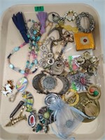 Lot Costume silver jewelry pins broaches