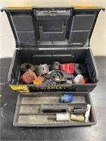 Collection Of Hole Saw Bits & Stanley Tool Box