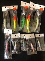 Collection Of Fishing Lures With Assorted Sizes