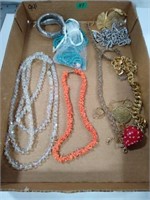 Costume crystal beaded necklace lot