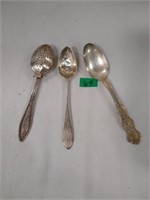 Silver teaspoons tea strainer silver plate