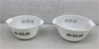 * (2) Fire King Bowls