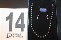 Matching Fresh Water Pearl Necklace & Earrings