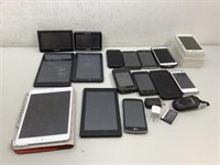 Lot of phones & tablets  None tested