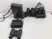 (4) Sets of Binoculars (3) with cases (3) older
