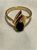 Gold Filled With Crystals Cocktail Ring