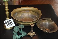 Brass Bowls & Candle Holders