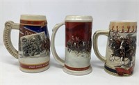 (3) Ceramic Beer Steins