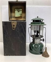 * 1965 Coleman Lantern 220F W/ Wood Case