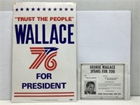 1976 Wallace For President Poster