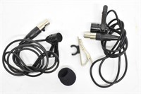 TWO CLIP-ON LAVALIER MICROPHONES